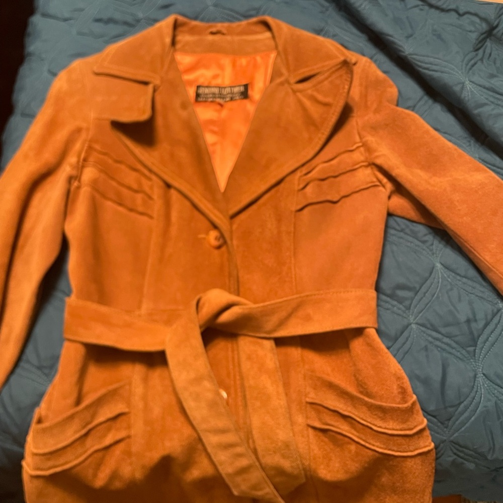 Women's Vintage Suede Belted Jacket